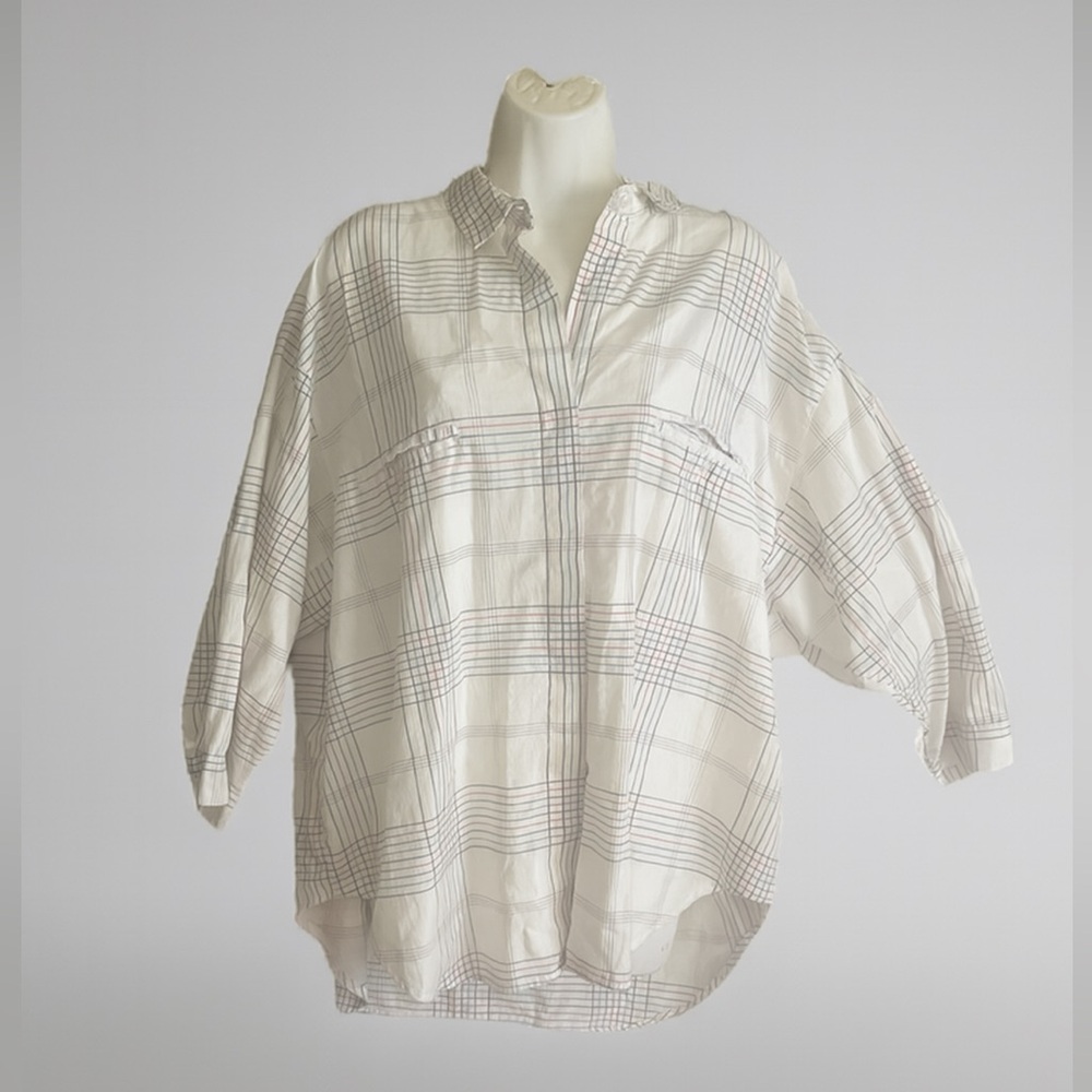 Vintage 80’s Diane Von Frustenberg Plaid Button-up Shirt